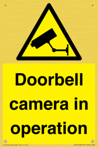 Doorbell camera in operation